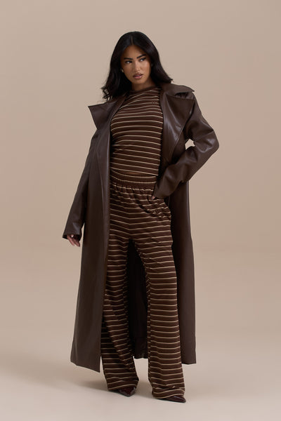 ANUSHKA COAT | CHOCOLATE