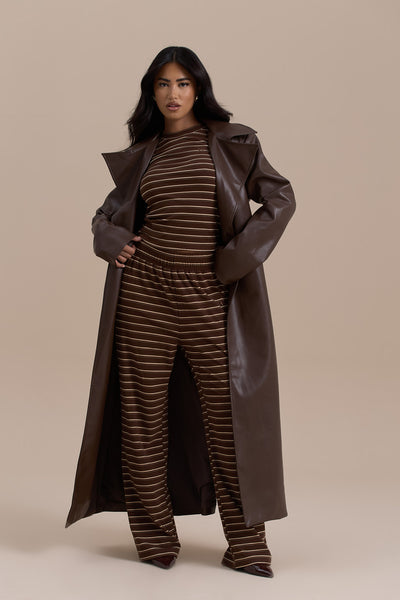 ANUSHKA COAT | CHOCOLATE