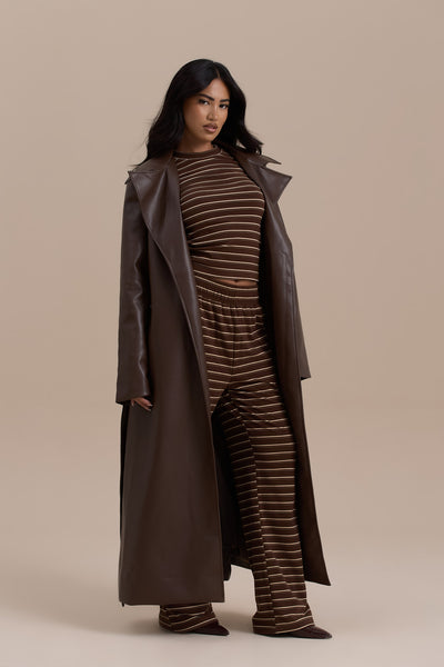 ANUSHKA COAT | CHOCOLATE