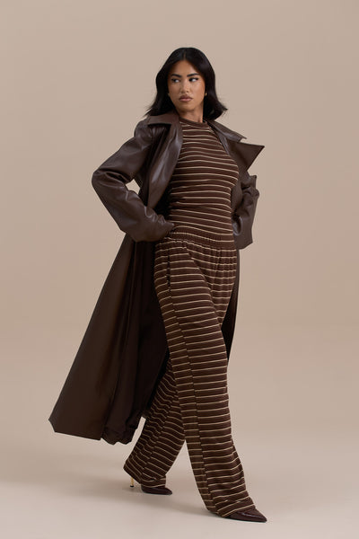 ANUSHKA COAT | CHOCOLATE