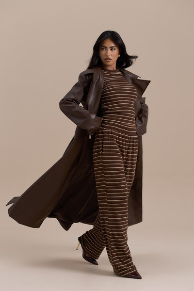 ANUSHKA COAT | CHOCOLATE