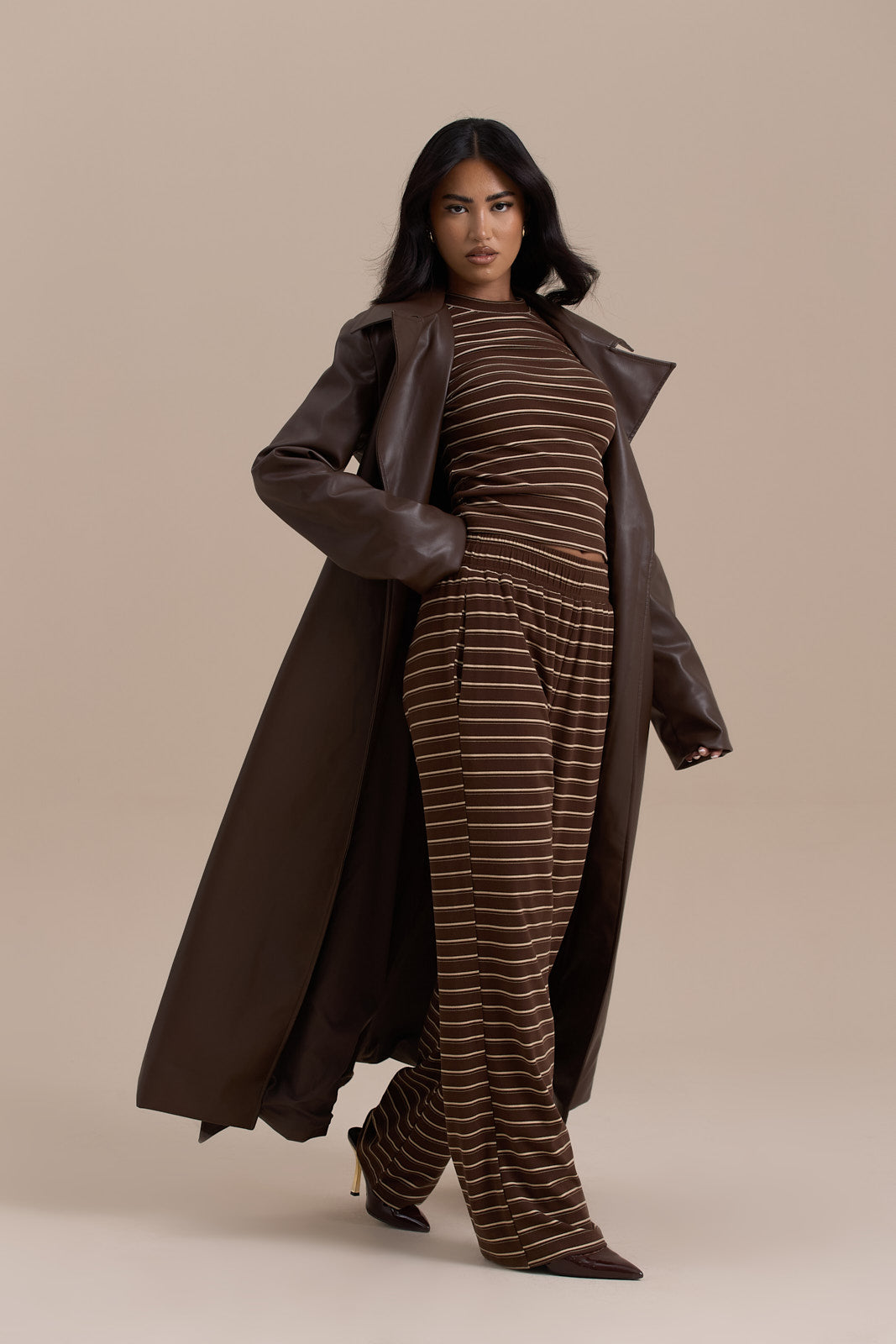ANUSHKA COAT | CHOCOLATE