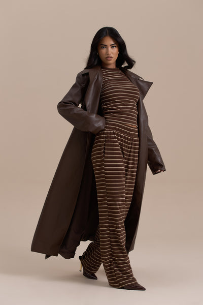 ANUSHKA COAT | CHOCOLATE