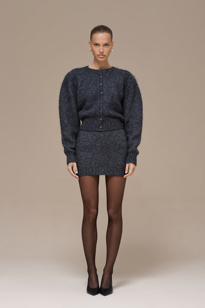 MISTY MINI SKIRT | GREY SPARKLE