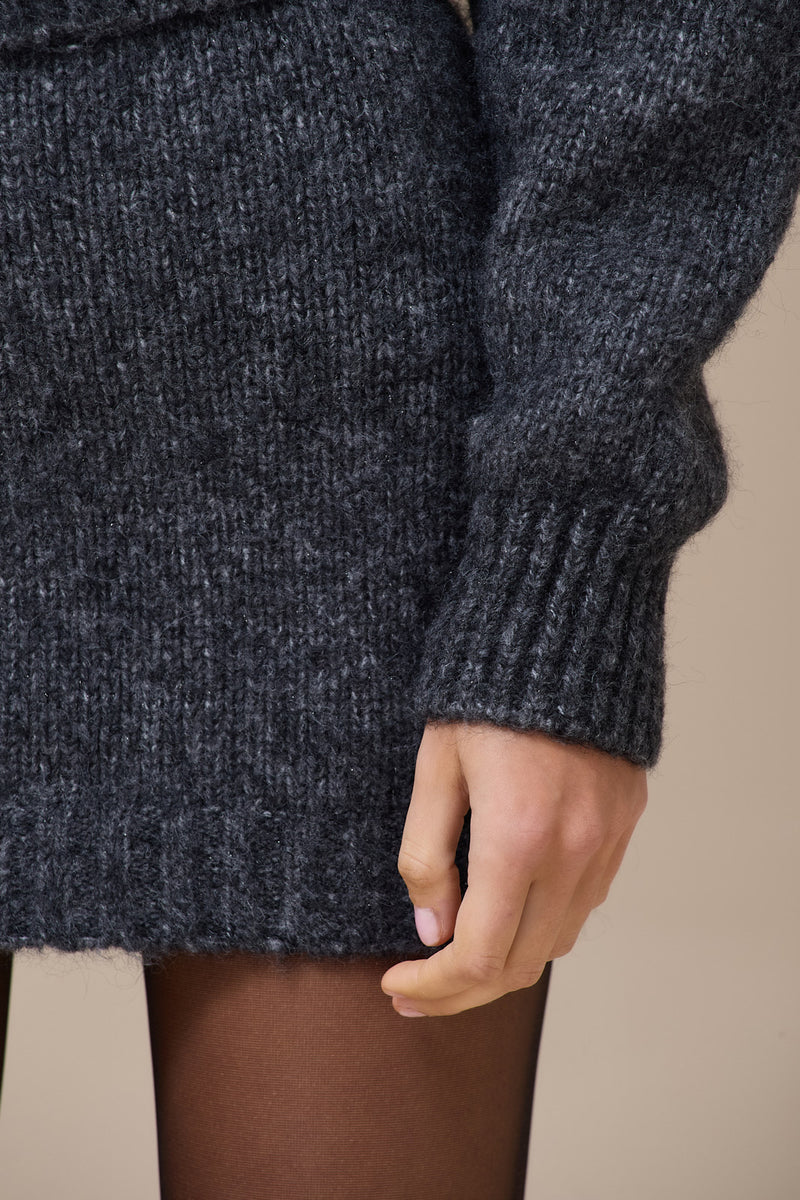 MISTY MINI SKIRT | GREY SPARKLE