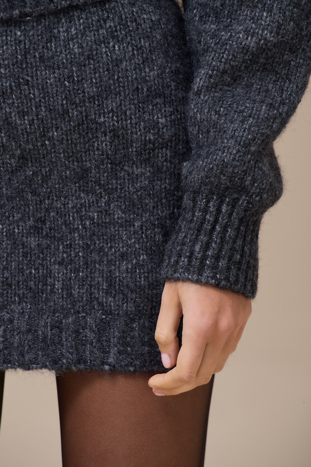 MISTY MINI SKIRT | GREY SPARKLE