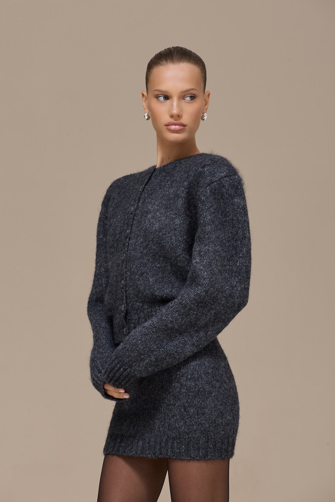 MISTY CARDIGAN | GREY SPARKLE