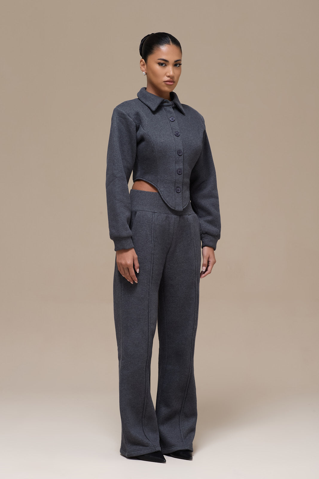 HATTIE CORSET SWEATSHIRT | CHARCOAL – Wander Doll