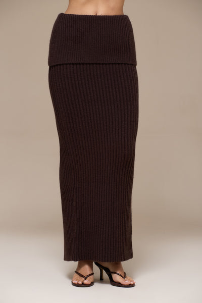 MABEL MAXI SKIRT | CHOCOLATE