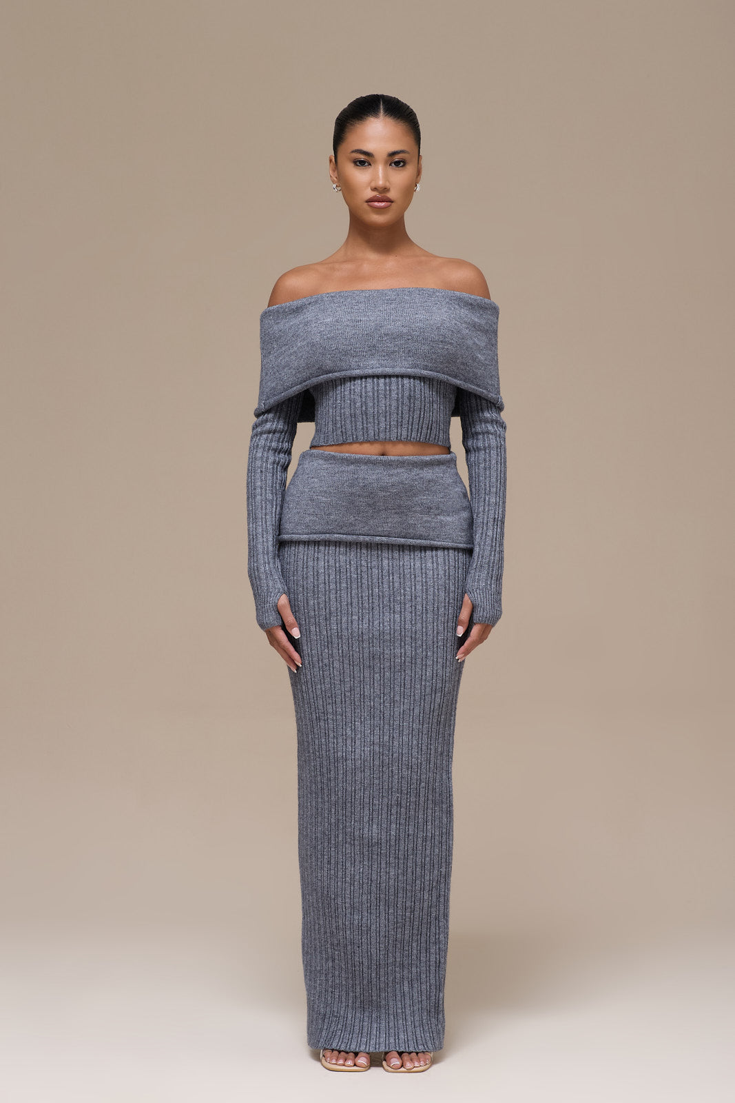 MOLLIE KNIT CO-ORD | GREY