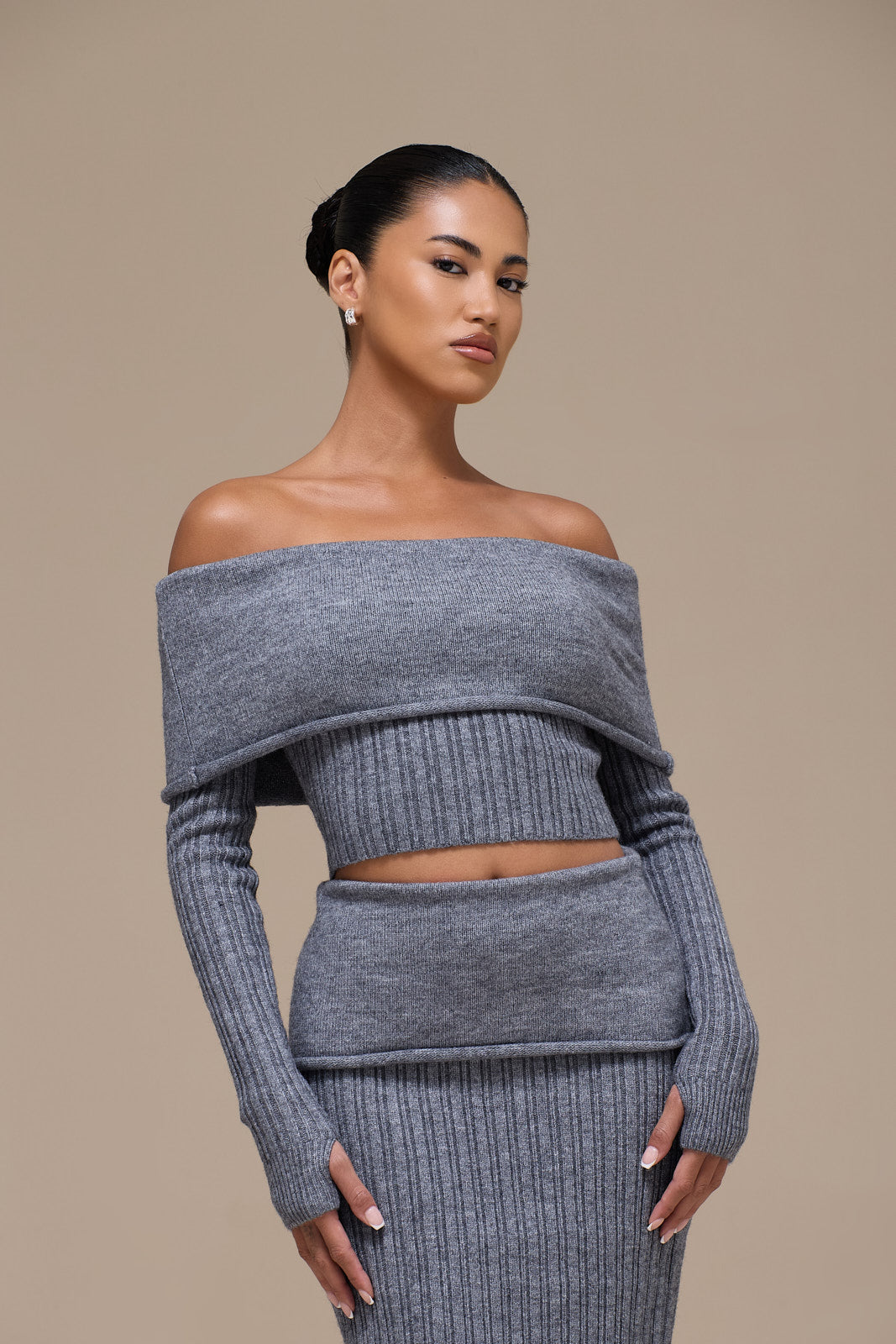 MOLLIE KNIT CO-ORD | GREY