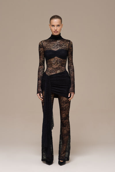 ROXY JUMPSUIT | BLACK LACE