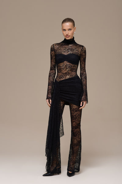 ROXY JUMPSUIT | BLACK LACE