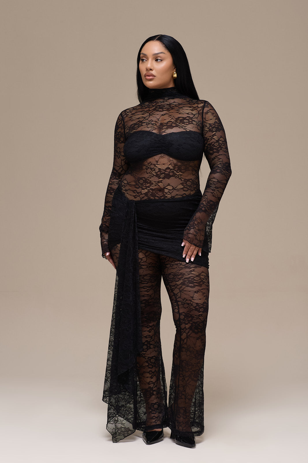 ROXY JUMPSUIT | BLACK LACE