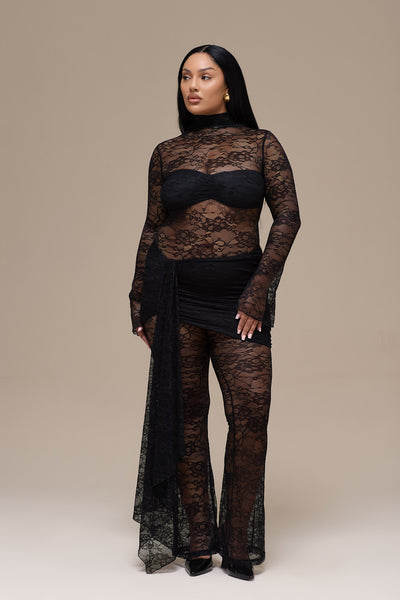 ROXY JUMPSUIT | BLACK LACE