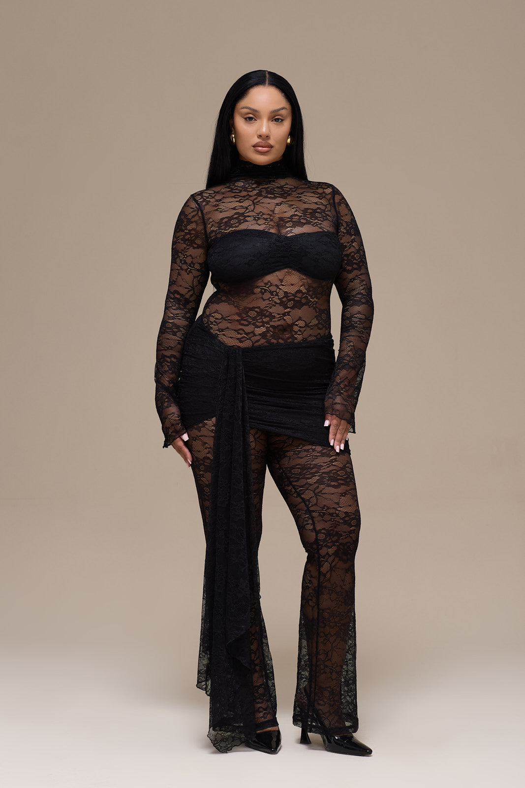 ROXY JUMPSUIT | BLACK LACE