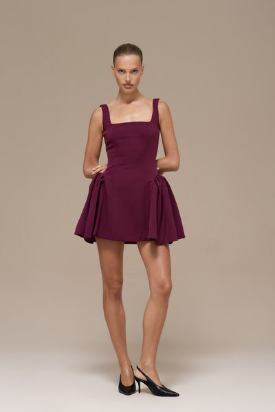 SABRINA MINI DRESS | PLUM