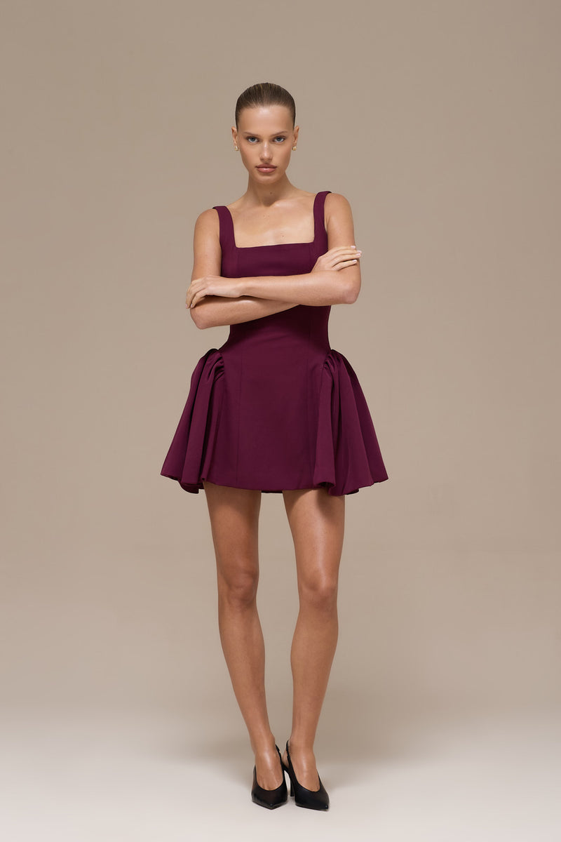 SABRINA MINI DRESS | PLUM