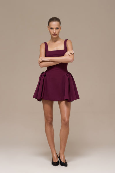 SABRINA MINI DRESS | PLUM