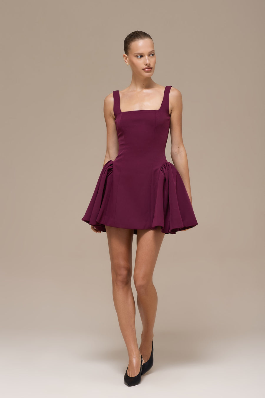 SABRINA MINI DRESS | PLUM