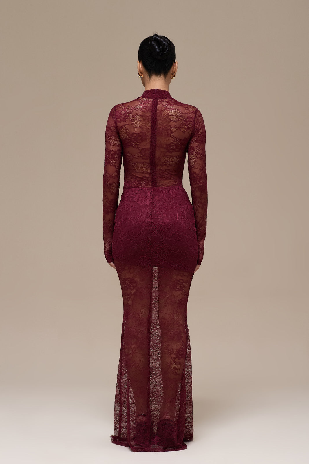 BRITNEY LACE MAXI SKIRT | WINE
