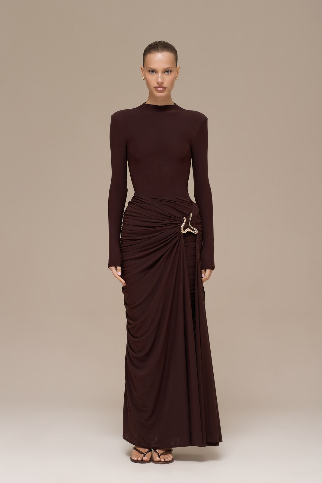 GIA MAXI SKIRT | ESPRESSO