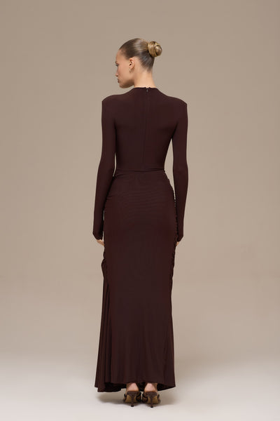 GIA MAXI SKIRT | ESPRESSO