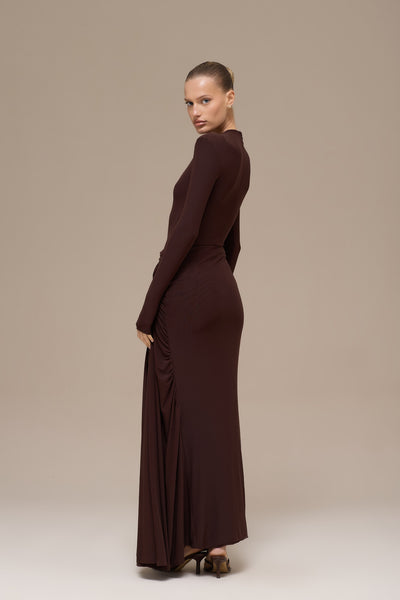 GIA MAXI SKIRT | ESPRESSO