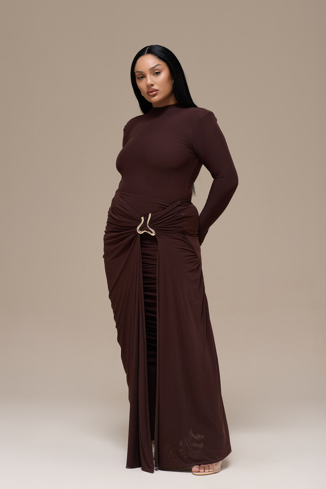 GIA MAXI SKIRT | ESPRESSO
