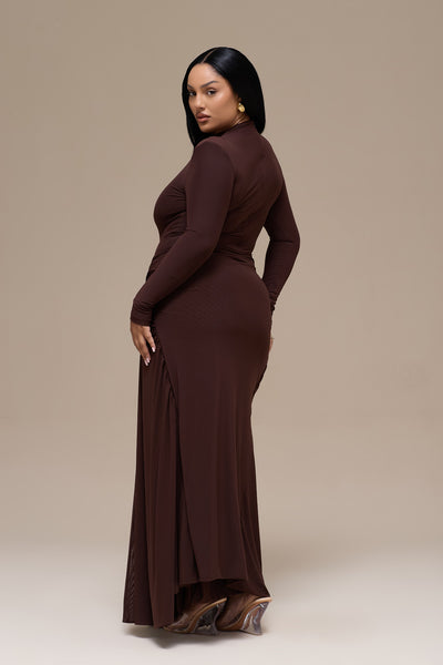 GIA MAXI SKIRT | ESPRESSO