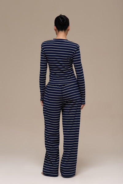 FRANKIE TROUSERS | NAVY STRIPE