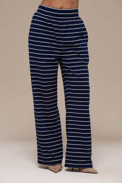 FRANKIE TROUSERS | NAVY STRIPE