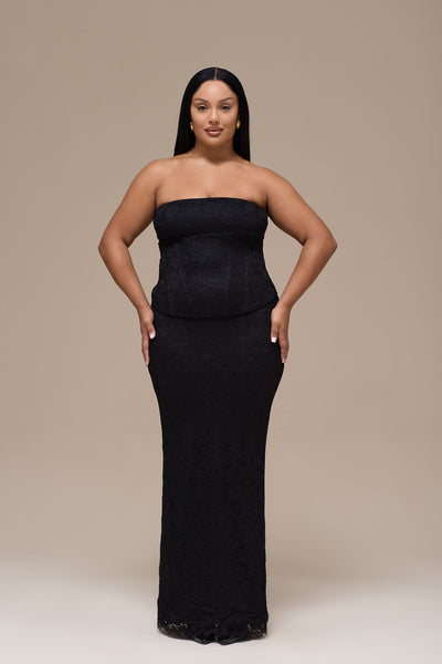 LACIE MAXI SKIRT | BLACK LACE