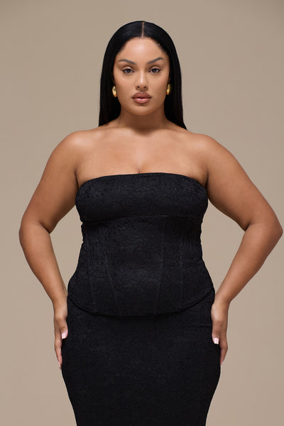 LACIE CORSET TOP | BLACK LACE