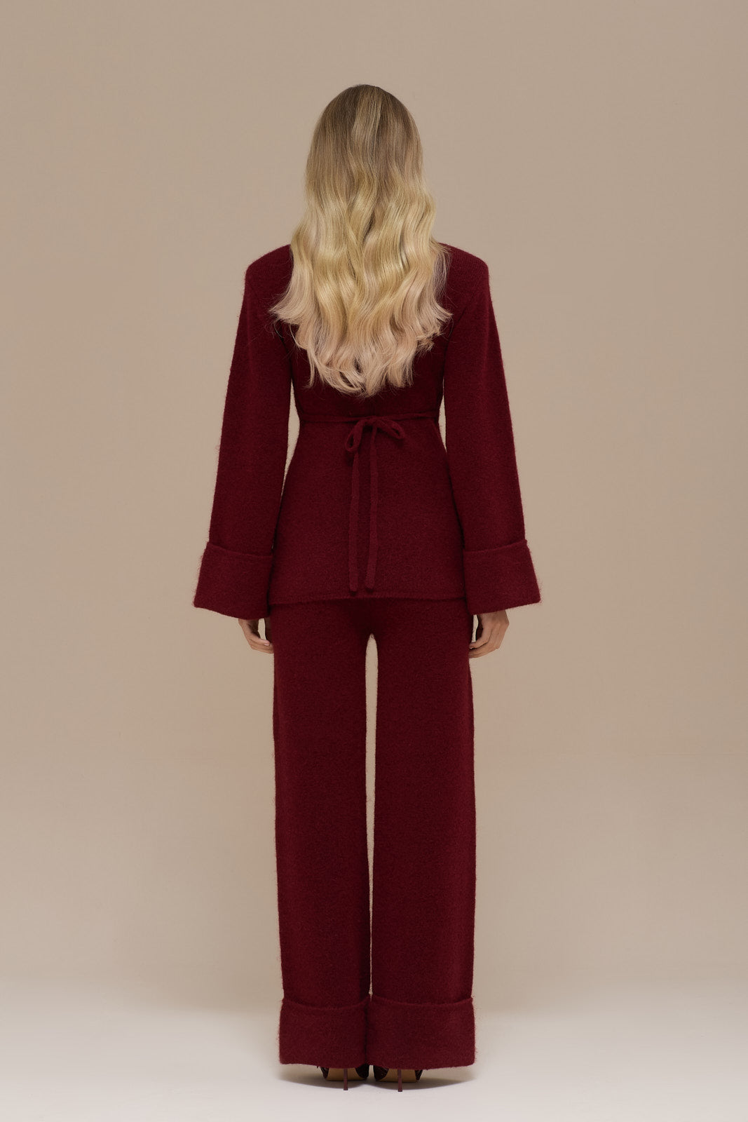 RHYLA LONG SLEEVE KNITTED TOP | WINE