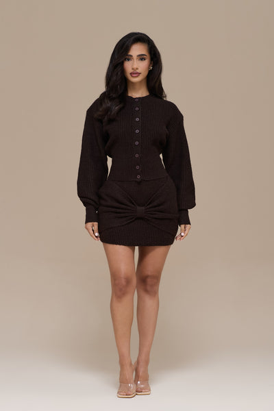 BEAU MINI SKIRT  | BROWN