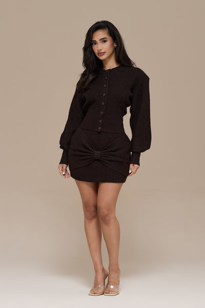 BEAU MINI SKIRT  | BROWN