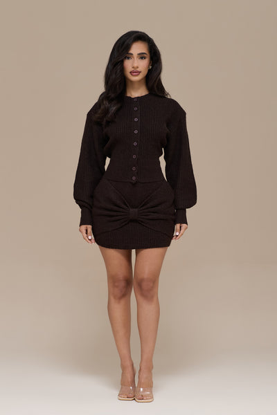 BEAU MINI SKIRT  | BROWN