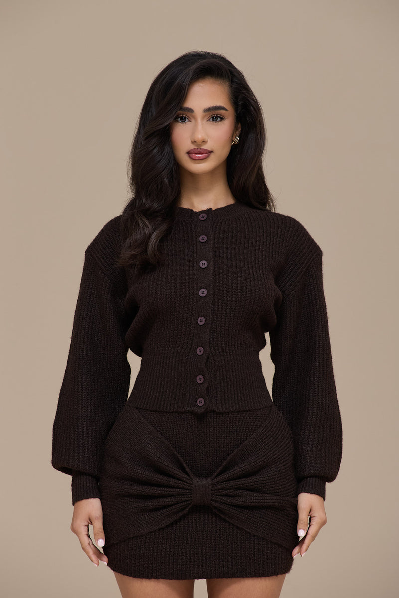BEAU CARDIGAN | BROWN