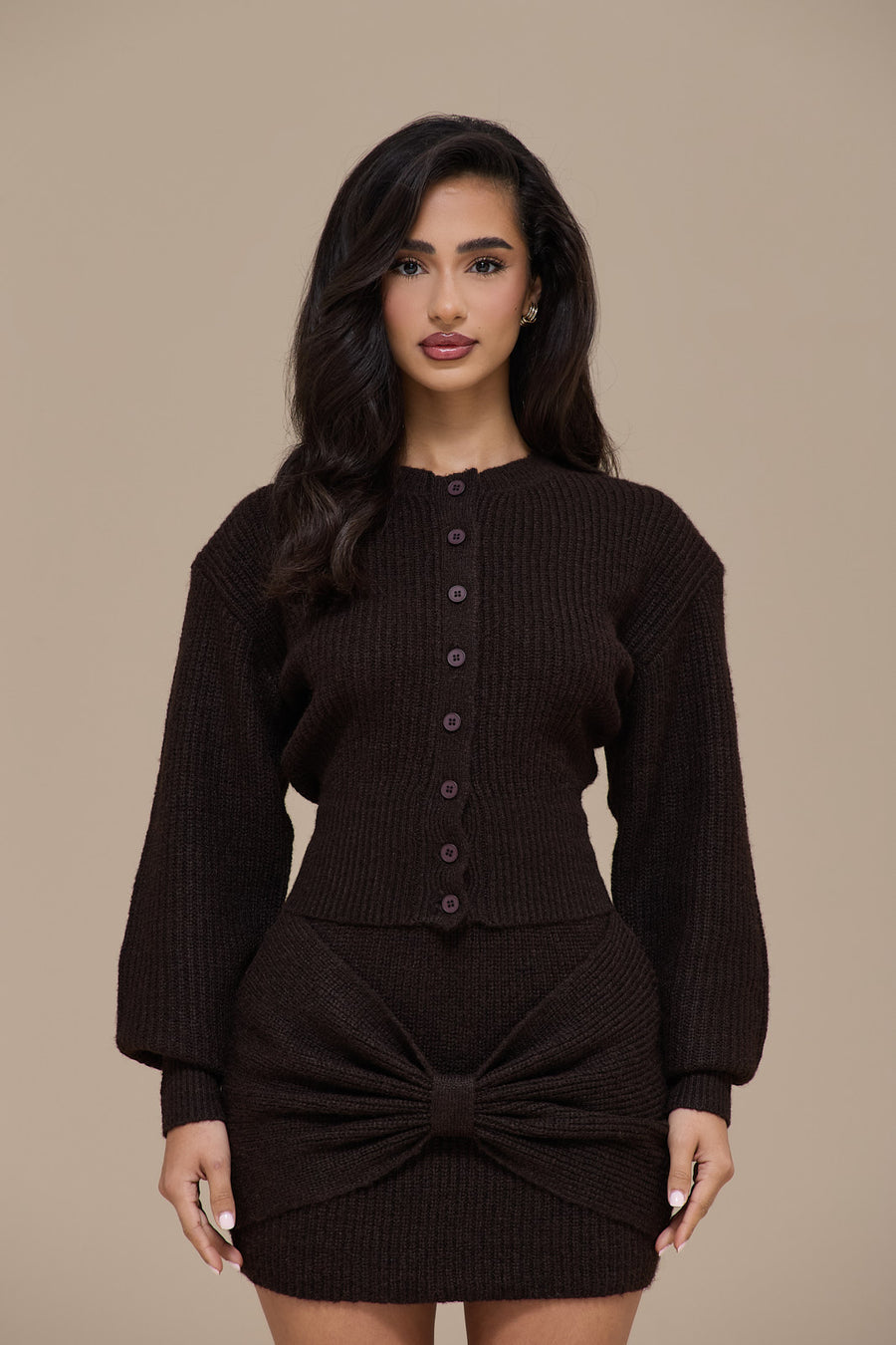 BEAU CARDIGAN | BROWN