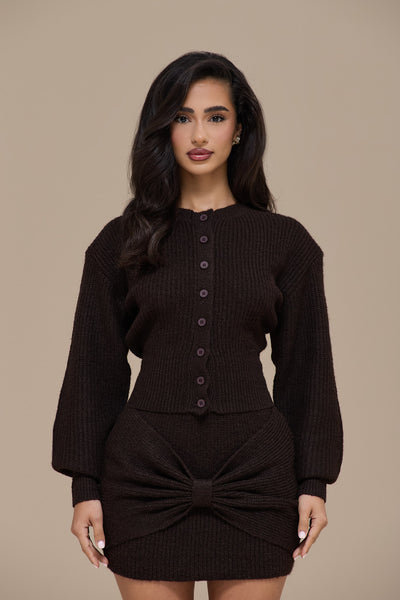 BEAU CARDIGAN | BROWN
