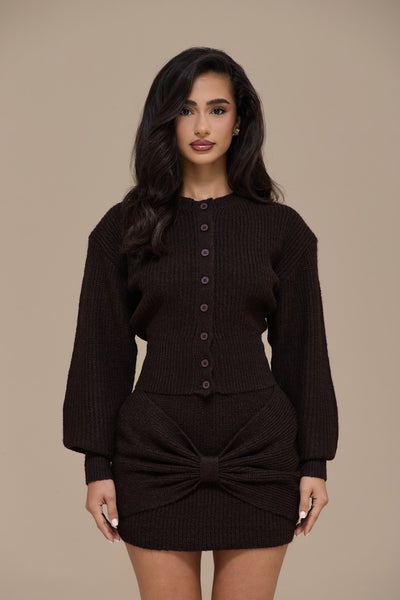 BEAU CARDIGAN | BROWN