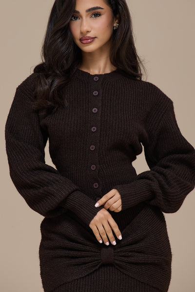 BEAU CARDIGAN | BROWN