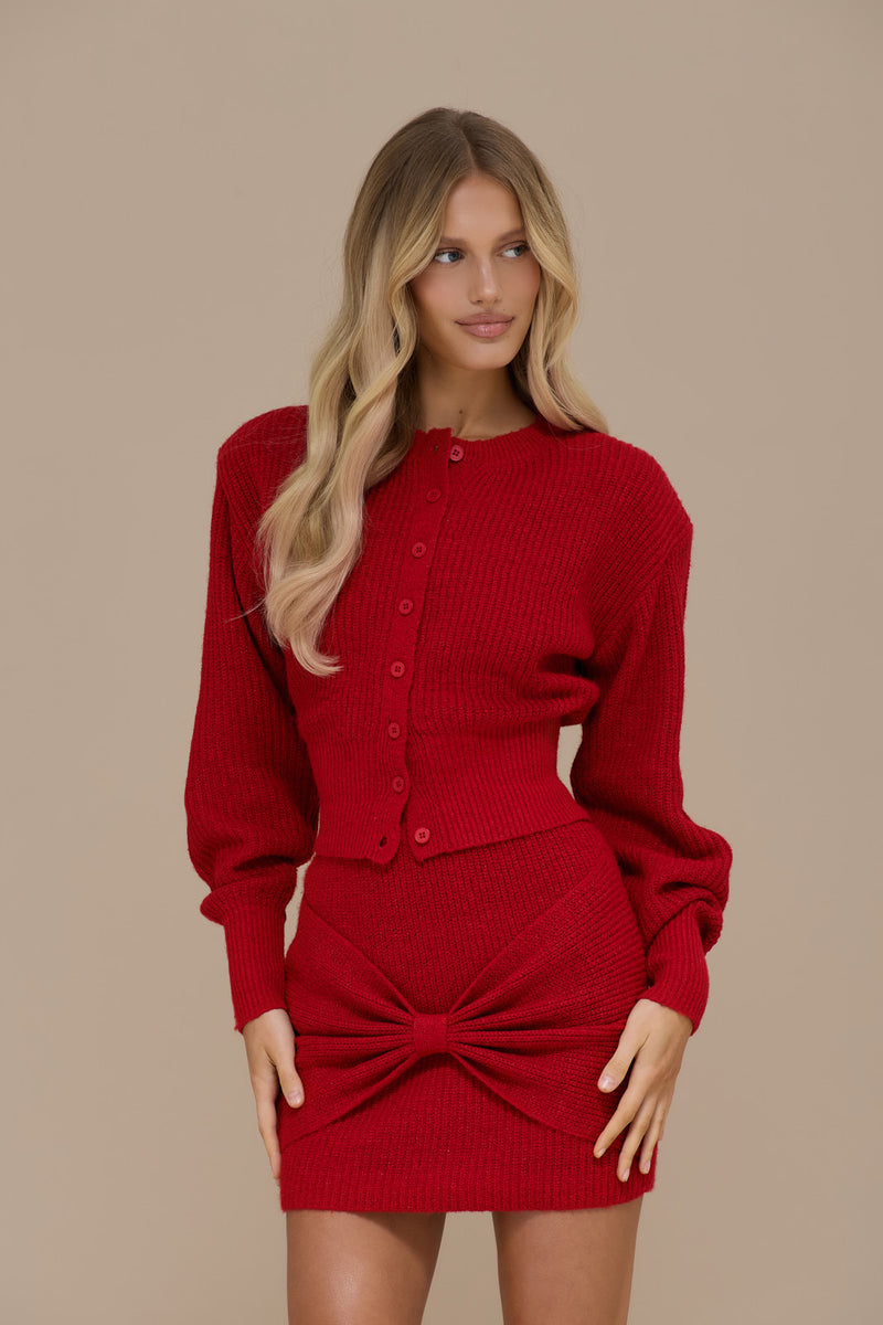 BEAU CARDIGAN | RED