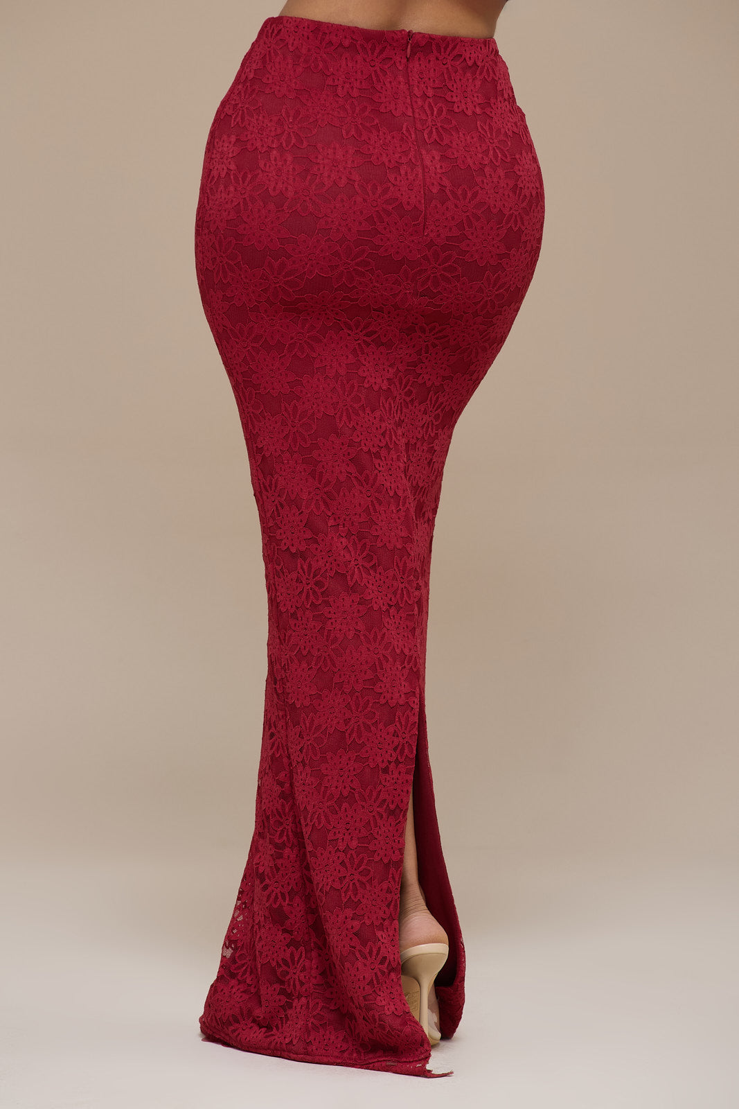 LACIE MAXI SKIRT | WINE LACE