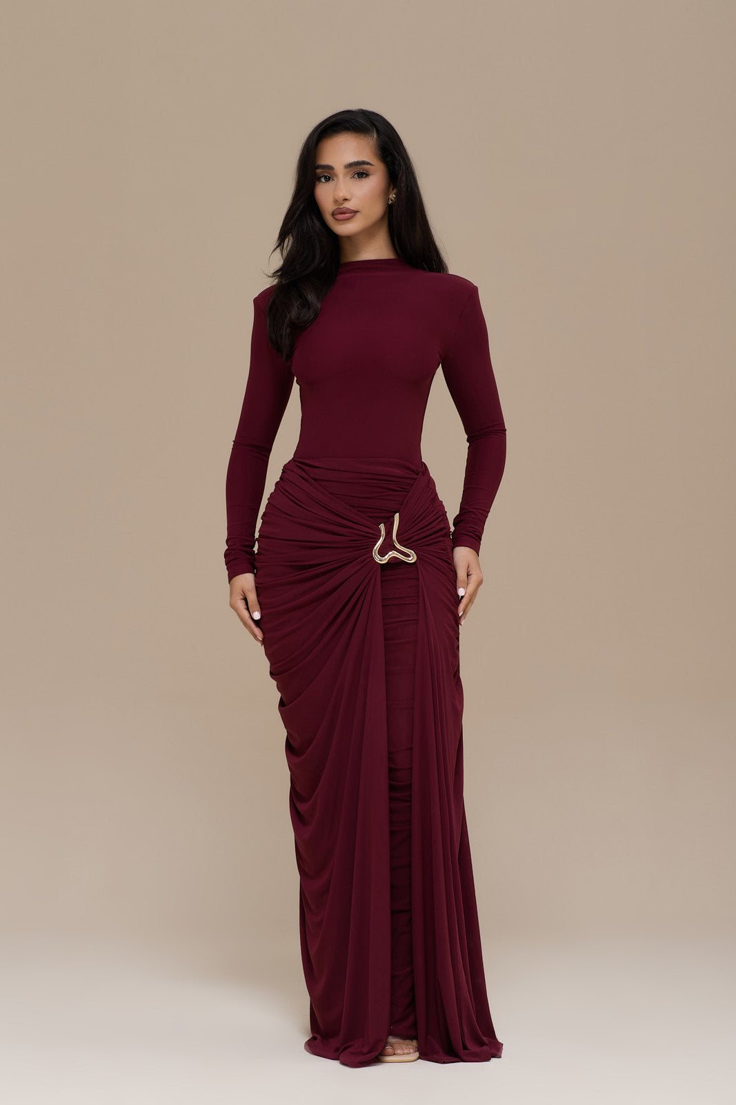GIA MAXI SKIRT | WINE