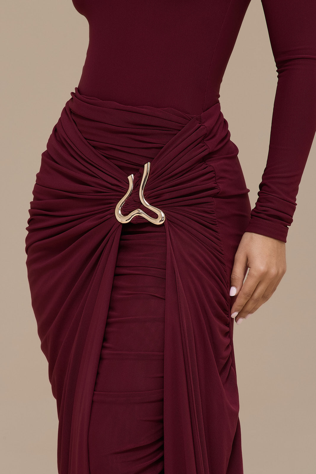 GIA MAXI SKIRT | WINE