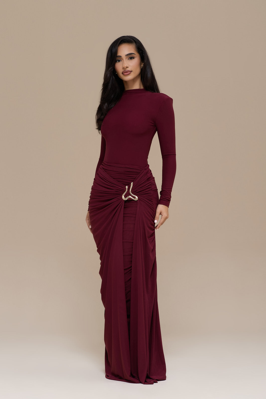 GIA MAXI SKIRT | WINE