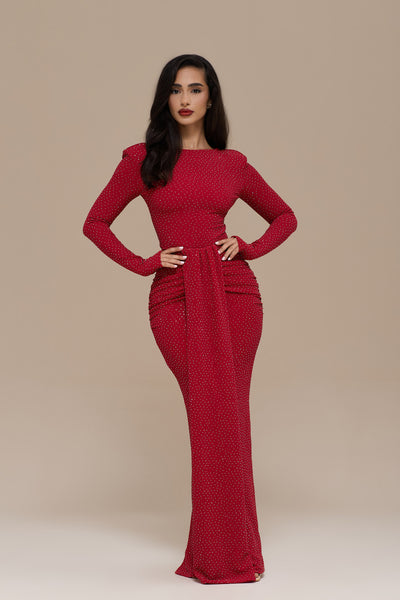 NARA LONG SLEEVE BODYSUIT | RED HOTFIX