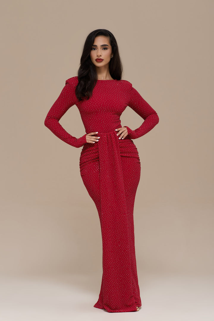 NARA LONG SLEEVE BODYSUIT | RED HOTFIX – Wander Doll